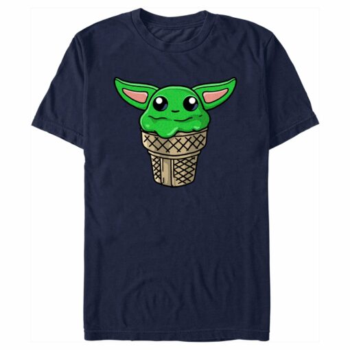 Men_s Star Wars The Mandalorian Grogu Ice Cream Cone T-Shirt