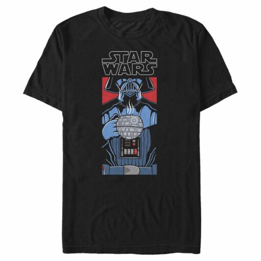 Men_s Star Wars Vader Death Star Coffee Cup T-Shirt