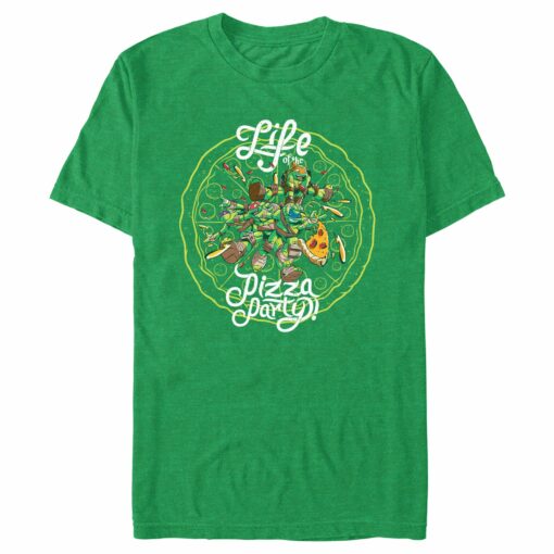 Men_s Teenage Mutant Ninja Turtles Life of the Pizza Party! T-Shirt