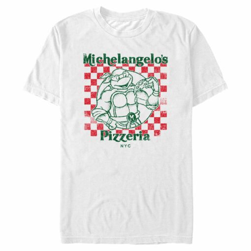 Men_s Teenage Mutant Ninja Turtles Michelangelo_s Pizzeria T-Shirt