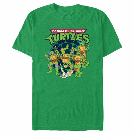 Men_s Teenage Mutant Ninja Turtles Pizza Enjoyers Shell Logo T-Shirt