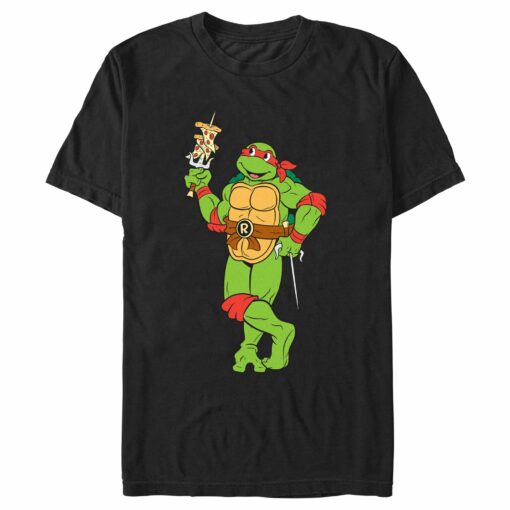 Men_s Teenage Mutant Ninja Turtles Raphael Pizza Skewer T-Shirt