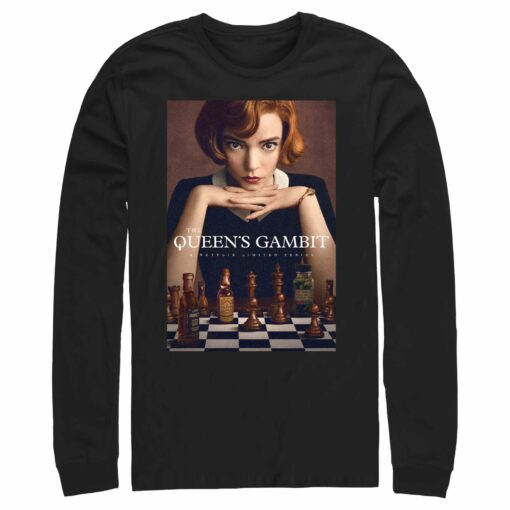 Men_s The Queen_s Gambit Beth Harmon Poster Long Sleeve Shirt