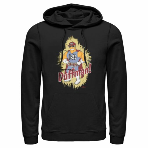 Men_s The Simpsons Distressed Duffman Portrait Pull Over Hoodie