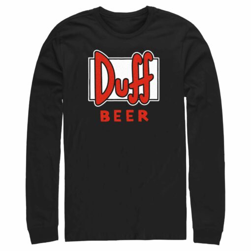 Men_s The Simpsons Duff Beer Logo Long Sleeve Shirt