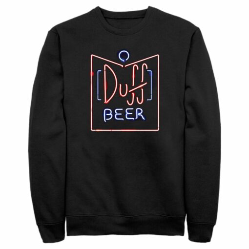 Men_s The Simpsons Duff Beer Neon Sign Sweatshirt