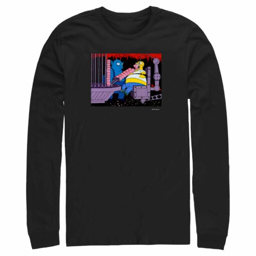 Men_s The Simpsons Homer and the Devil Long Sleeve Shirt