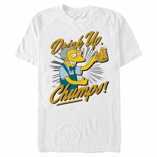 Men_s The Simpsons Moe Drink Up Chumps T-Shirt