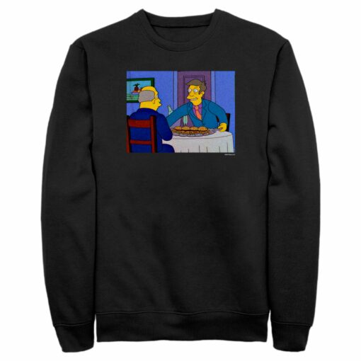 Men_s The Simpsons Skinner and Chalmers Steamed Hams Scene Sweatshirt