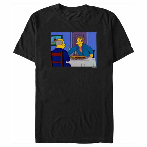 Men_s The Simpsons Skinner and Chalmers Steamed Hams Scene T-Shirt