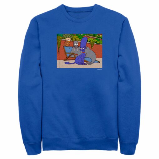 Men_s The Simpsons Treehouse of Horrors Animals Scene Sweatshirt