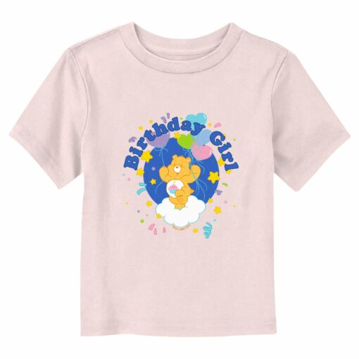 Toddler_s Care Bears Birthday Bear Girl Balloons T-Shirt