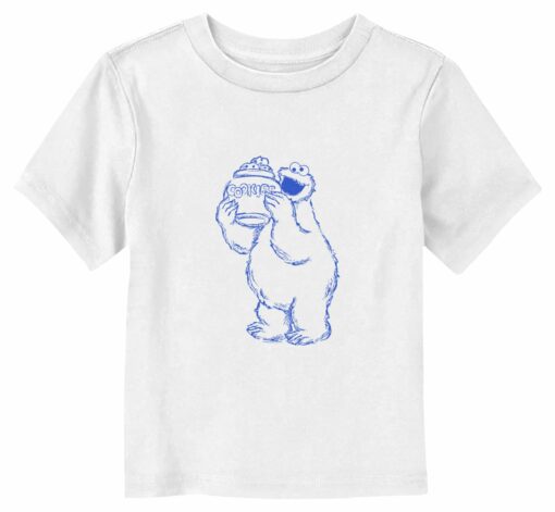 Toddler_s Sesame Street Cookie Monster Blue Sketch T-Shirt