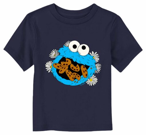 Toddler_s Sesame Street Cookie Monster and Daisy Flowers T-Shirt