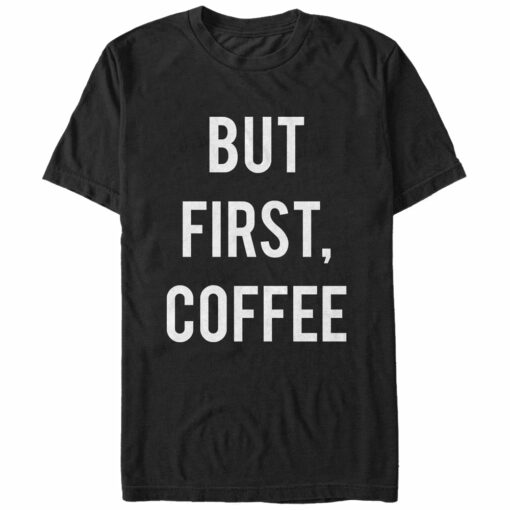 Women_s CHIN UP But First Coffee Boyfriend Tee