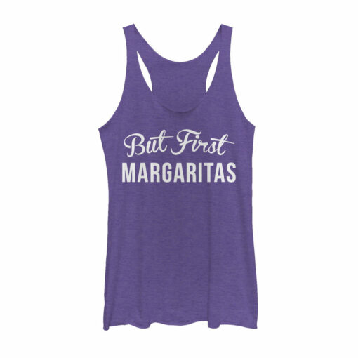 Women_s CHIN UP But First Margaritas Racerback Tank Top