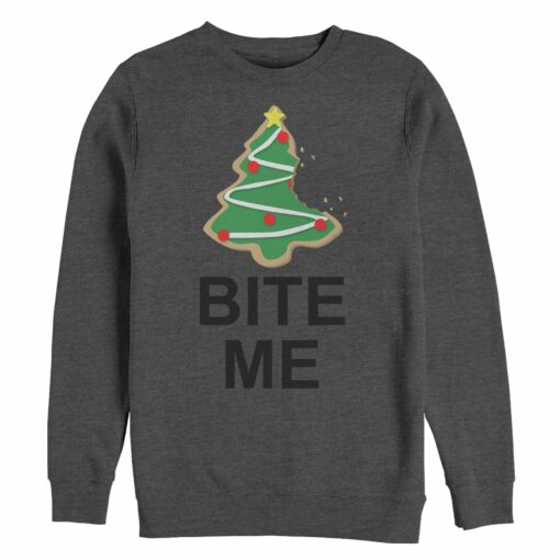 Women_s CHIN UP Christmas Cookie Bite Me Sweatshirt