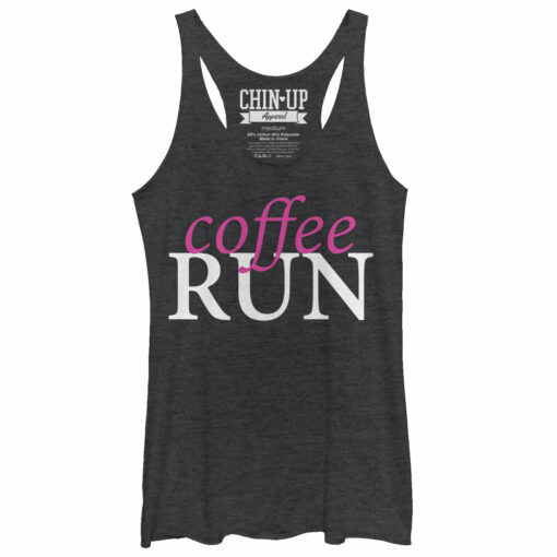 Women_s CHIN UP Coffee Run Racerback Tank Top