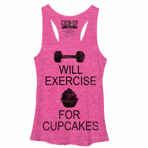 Women_s CHIN UP Cupcake Racerback Tank Top