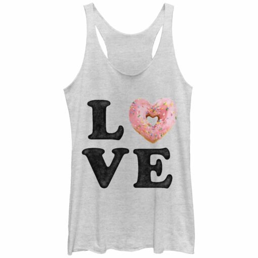 Women_s CHIN UP Donut Love Racerback Tank Top