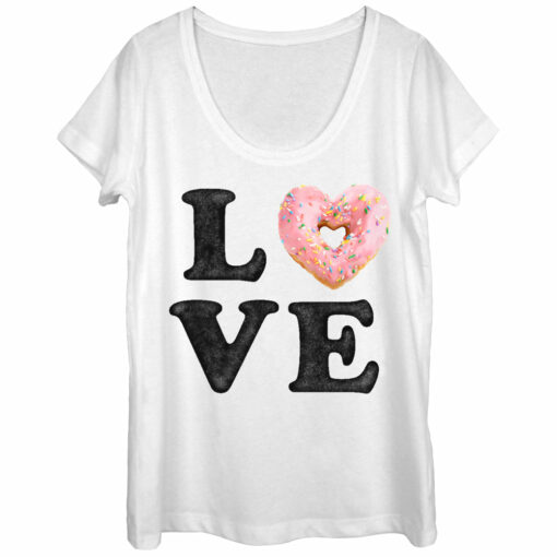 Women_s CHIN UP Donut Love Scoop Neck