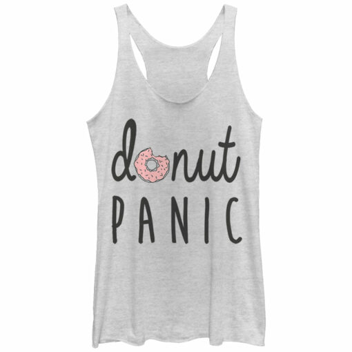 Women_s CHIN UP Donut Panic Racerback Tank Top