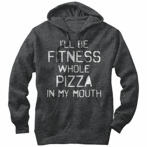 Women_s CHIN UP Fitness Pizza in Mouth Pull Over Hoodie