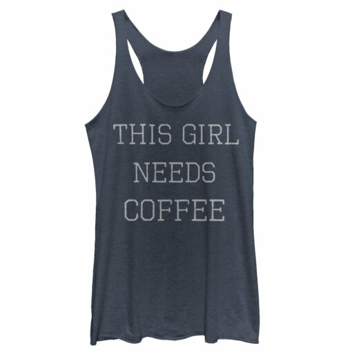 Women_s CHIN UP Girl Needs Coffee Racerback Tank Top