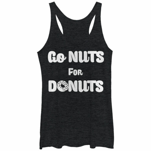 Women_s CHIN UP Go Nuts for Donuts Racerback Tank Top