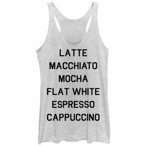 Women_s CHIN UP Latte Macchiato Mocha Coffee Racerback Tank Top