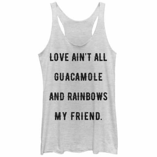 Women_s CHIN UP Love Ain_t Guacamole Racerback Tank Top