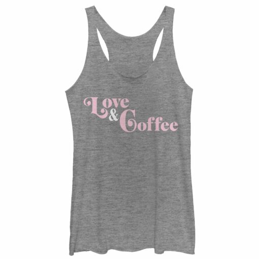 Women_s CHIN UP Love and Coffee Racerback Tank Top