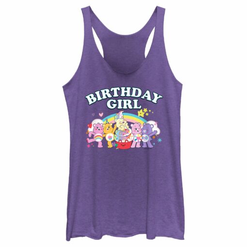 Women_s Care Bears Birthday Girl Racerback Tank Top