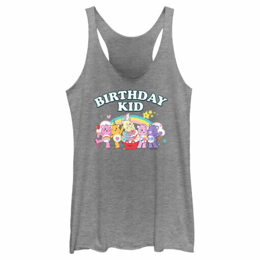 Women_s Care Bears Birthday Kid Racerback Tank Top