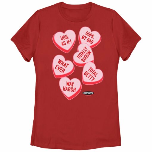 Women_s Clueless Candy Hearts T-Shirt