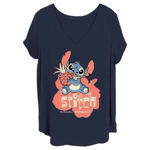 Women_s Lilo & Stitch Kauai Pineapple Stitch T-Shirt