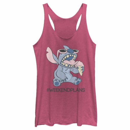 Women_s Lilo & Stitch #WeekendPlans Racerback Tank Top