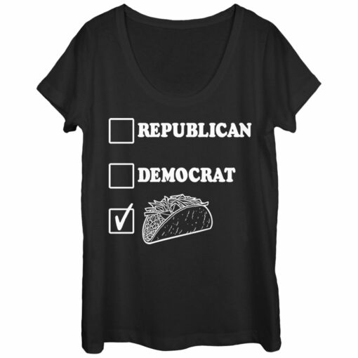 Women_s Lost Gods Election Ballot Vote Tacos Scoop Neck