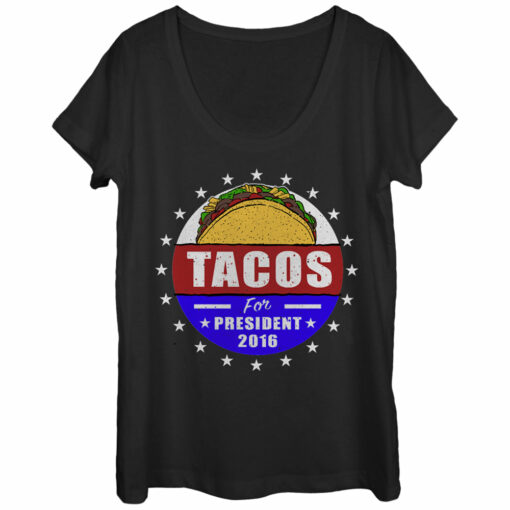 Women_s Lost Gods Election Tacos for President 2016 Scoop Neck