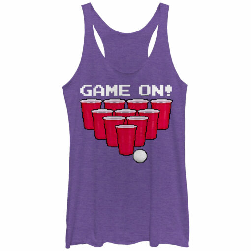 Women_s Lost Gods Game on Pong Racerback Tank Top