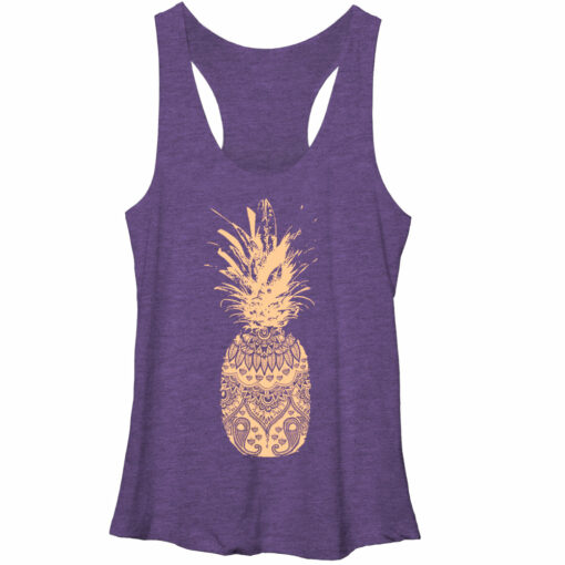 Women_s Lost Gods Henna Print Pineapple Racerback Tank Top