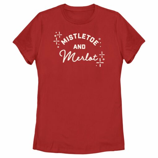 Women_s Lost Gods Mistletoe and Merlot T-Shirt