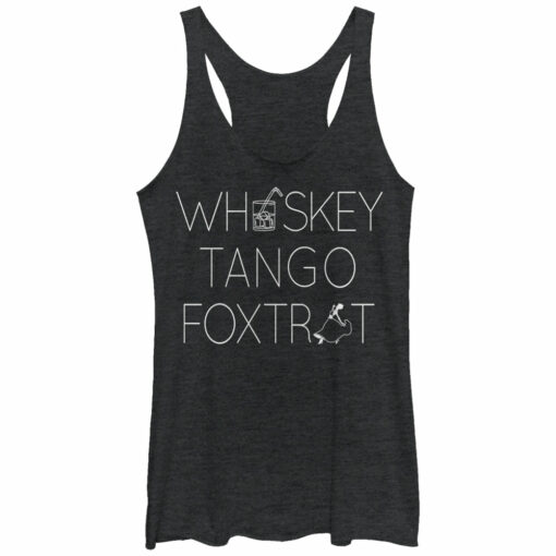 Women_s Lost Gods Picture Whiskey Tango Foxtrot Racerback Tank Top