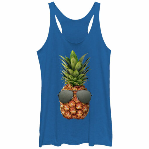 Women_s Lost Gods Pineapple Aviator Sunglasses Racerback Tank Top