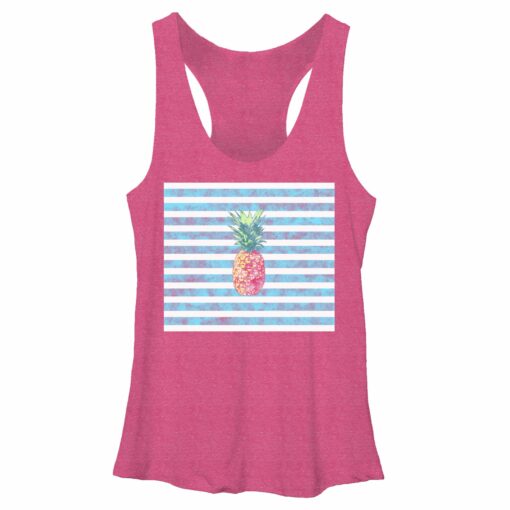 Women_s Lost Gods Pineapple Stripes Racerback Tank Top