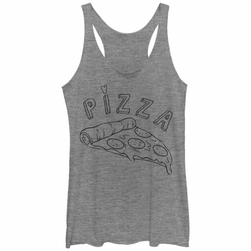 Women_s Lost Gods Pizza Doodle Racerback Tank Top