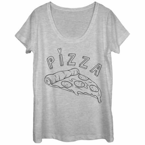 Women_s Lost Gods Pizza Doodle Scoop Neck