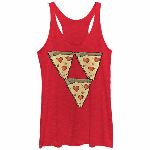 Women_s Lost Gods Pizza Triangle Racerback Tank Top