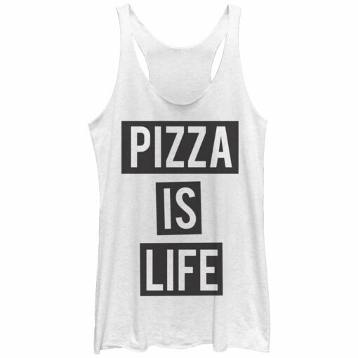 Women_s Lost Gods Pizza is Life Racerback Tank Top