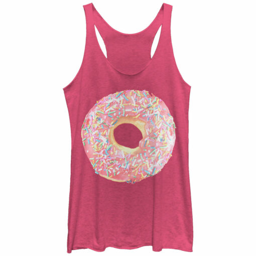 Women_s Lost Gods Sprinkle Doughnut Racerback Tank Top